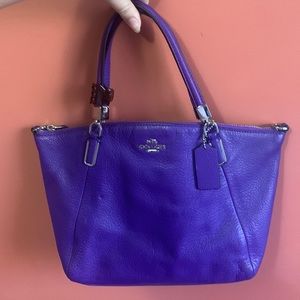 Purple Leather Coach Bag